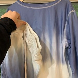 blue and white tie die hombre loungewear set